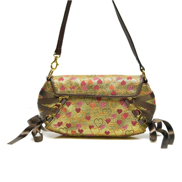 PIERO GUIDI Lola's • I Have an Angel • Metallic Gold Lamé Crossbody Bag - Picture 5 of 6